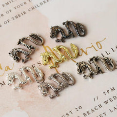 5pcs 3D Dragon Nail Charms Vintage Chinese Style Nail Art Accessories
