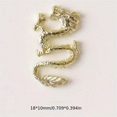 5pcs 3D Dragon Nail Charms Vintage Chinese Style Nail Art Accessories