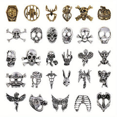 20pcs Vintage Metal Nail Accessories Halloween Alloy Nail Charms Manicure Art