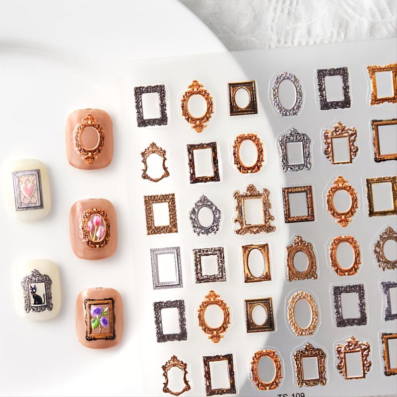 Waterproof 5D Nail Stickers Adhesive Tattoo Nails Accesories