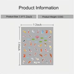 Waterproof 5D Nail Stickers Adhesive Tattoo Nails Accesories
