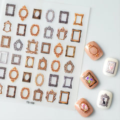 Waterproof 5D Nail Stickers Adhesive Tattoo Nails Accesories