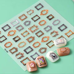 Waterproof 5D Nail Stickers Adhesive Tattoo Nails Accesories