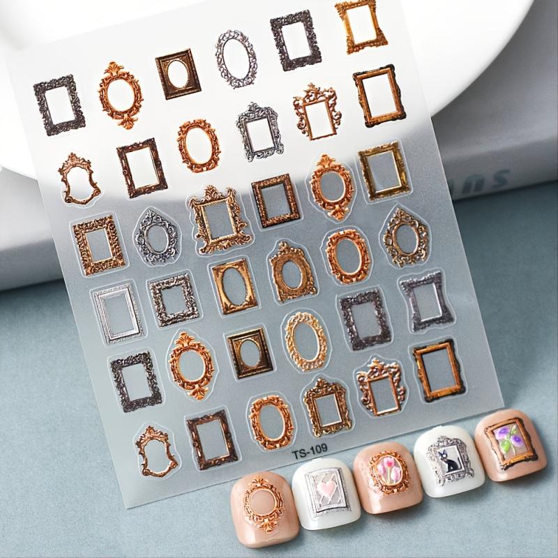 Waterproof 5D Nail Stickers Adhesive Tattoo Nails Accesories