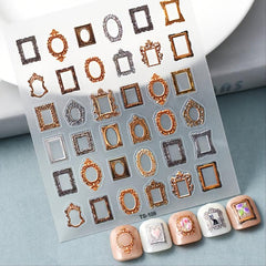 Waterproof 5D Nail Stickers Adhesive Tattoo Nails Accesories