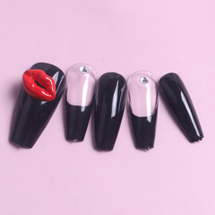 10pcs Red Lip Nail Art Charms Sexy Lip Nail Art Accessories For Nail Decoration