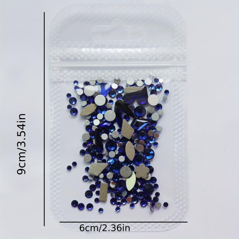 180pcs K9 Glass Nail Art Rhinestones Mixed Shapes Aurora Gemstones