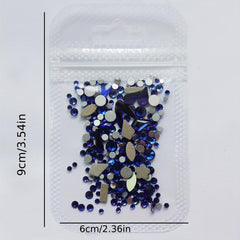 180pcs K9 Glass Nail Art Rhinestones Mixed Shapes Aurora Gemstones