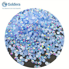 2500pcs 3mm Milk AB Non Hot Flatback Jelly Rhinestones