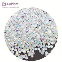 2500pcs 3mm Milk AB Non Hot Flatback Jelly Rhinestones