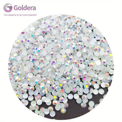 2500pcs 3mm Milk AB Non Hot Flatback Jelly Rhinestones