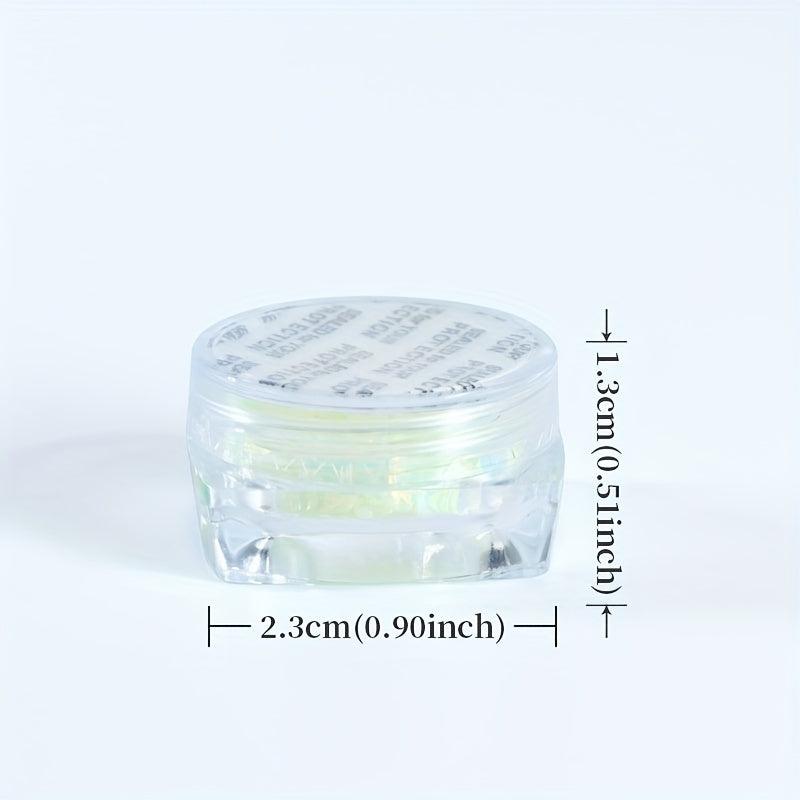 Luminous Holographic Nail Glitter Sequins for DIY Decals