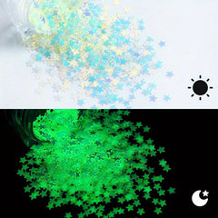Luminous Holographic Nail Glitter Sequins for DIY Decals
