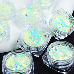 Luminous Holographic Nail Glitter Sequins for DIY Decals