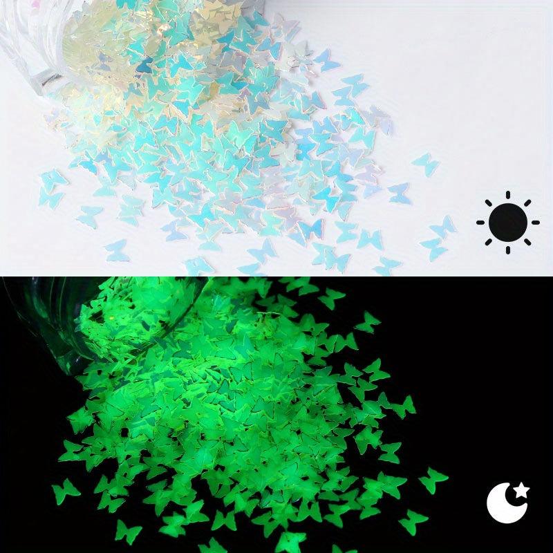 Luminous Holographic Nail Glitter Sequins for DIY Decals