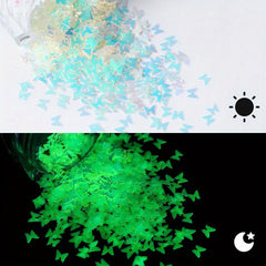 Luminous Holographic Nail Glitter Sequins for DIY Decals