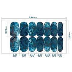 Marble Stripe Nail Polish Stickers Self Adhesive Manicure Decal Strips
