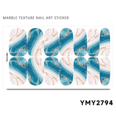 Marble Stripe Nail Polish Stickers Self Adhesive Manicure Decal Strips