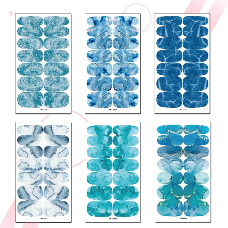 Marble Stripe Nail Polish Stickers Self Adhesive Manicure Decal Strips