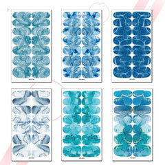 Marble Stripe Nail Polish Stickers Self Adhesive Manicure Decal Strips