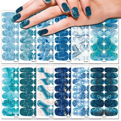 Marble Stripe Nail Polish Stickers Self Adhesive Manicure Decal Strips