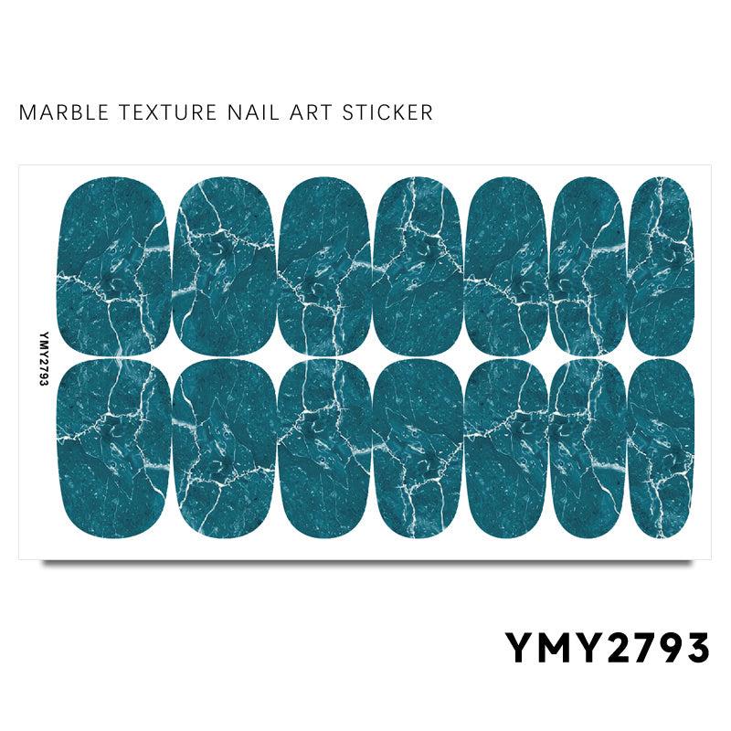 Marble Stripe Nail Polish Stickers Self Adhesive Manicure Decal Strips