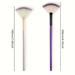Fan Shaped Highlight Brush Soft Hair Blush Powder Makeup Brush