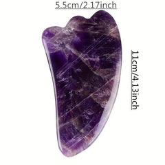 Amethyst Gua Sha Stone Facial Tool for Spa Acupuncture Care