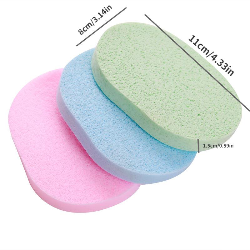 3pcs Facial Bath Cleansing Sponges Reusable Cosmetic Face Sponge Pads