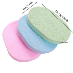 3pcs Facial Bath Cleansing Sponges Reusable Cosmetic Face Sponge Pads