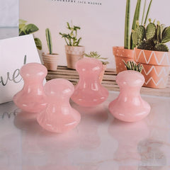 Rose Quartz Mushroom Massage Stone Gua Sha Scraping Tool