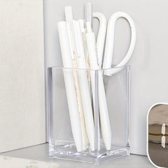 Clear Makeup Brush Holder Organizer Cosmetic Storage Cup