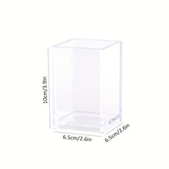 Clear Makeup Brush Holder Organizer Cosmetic Storage Cup
