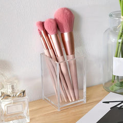 Clear Makeup Brush Holder Organizer Cosmetic Storage Cup
