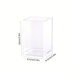 Clear Makeup Brush Holder Organizer Cosmetic Storage Cup