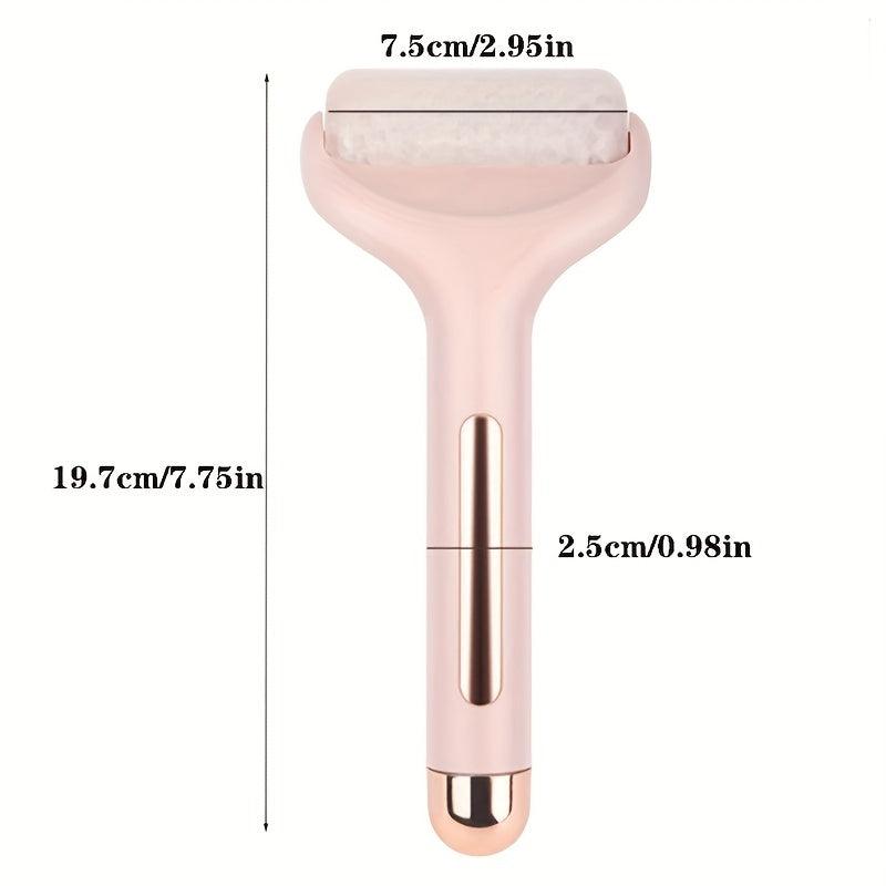 Portable Ice Roller for Skin Care and Lifting Pink ABS Handheld Massager
