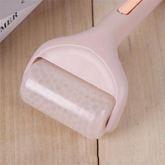 Portable Ice Roller for Skin Care and Lifting Pink ABS Handheld Massager