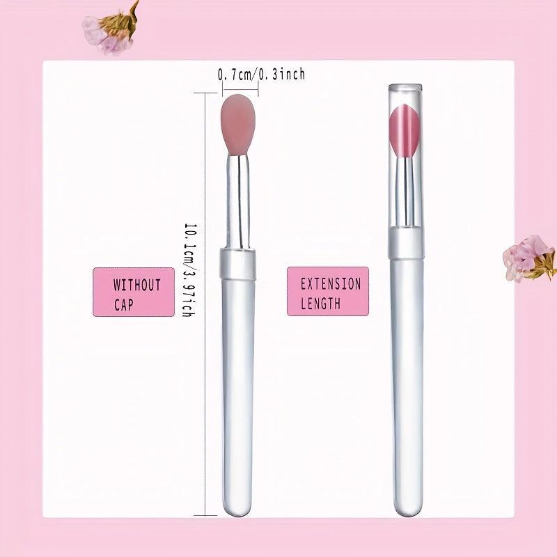 Silicone Small Lip Brush 3PCS Makeup Eye Shadow Lipstick Portable Mask Brush