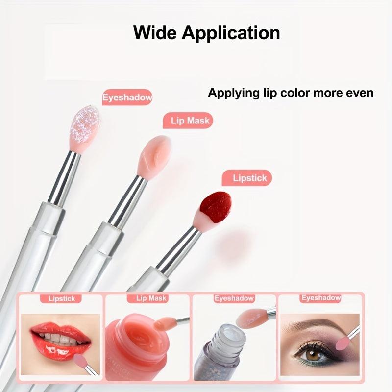Silicone Small Lip Brush 3PCS Makeup Eye Shadow Lipstick Portable Mask Brush