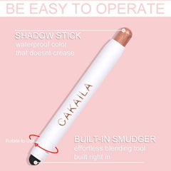 CAKAILA 12 Sticks Matte Pearly Waterproof Eyeshadow Stick