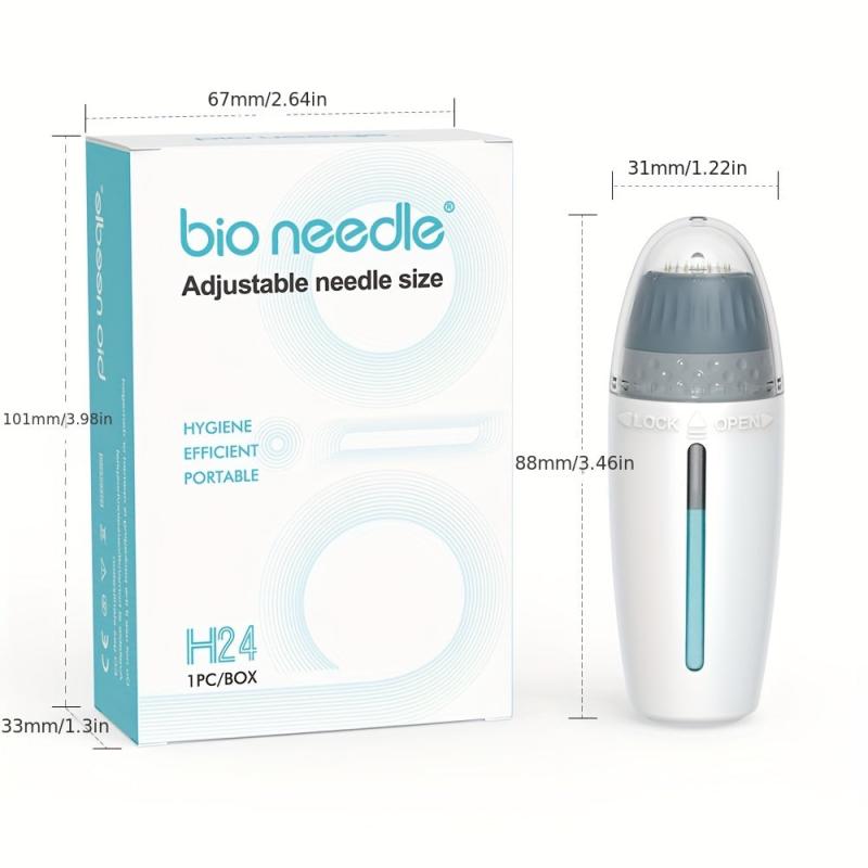 Adjustable 0.25-1.5mm HN24 Titanium Microneedle Hyaluronic Acid Stamp