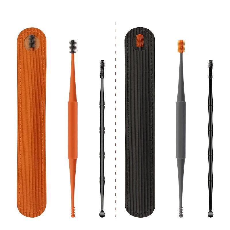 2Pcs Ear Wax Removal Tool 360 Ear Cleaning Sticks Earpick Remover Silicone