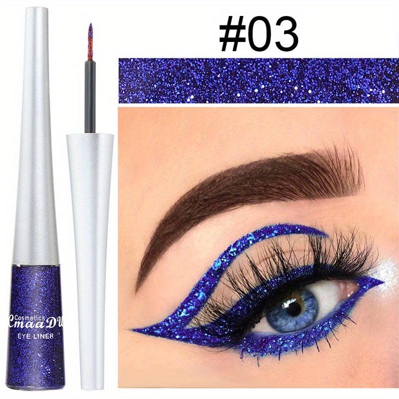 16-Color Glitter Liquid Eyeliner Pen Waterproof Smudge-Proof Cosmetic
