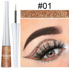 16-Color Glitter Liquid Eyeliner Pen Waterproof Smudge-Proof Cosmetic