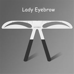 Metal Three Point Eyebrow Ruler Makeup Tool Template