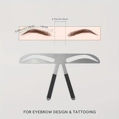 Metal Three Point Eyebrow Ruler Makeup Tool Template