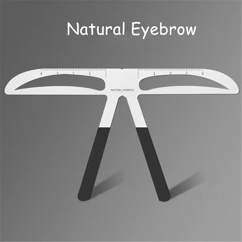 Metal Three Point Eyebrow Ruler Makeup Tool Template