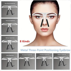 Metal Three Point Eyebrow Ruler Makeup Tool Template