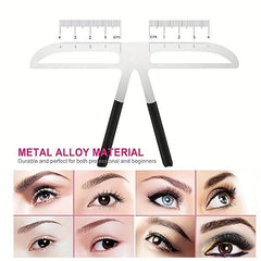 Metal Three Point Eyebrow Ruler Makeup Tool Template