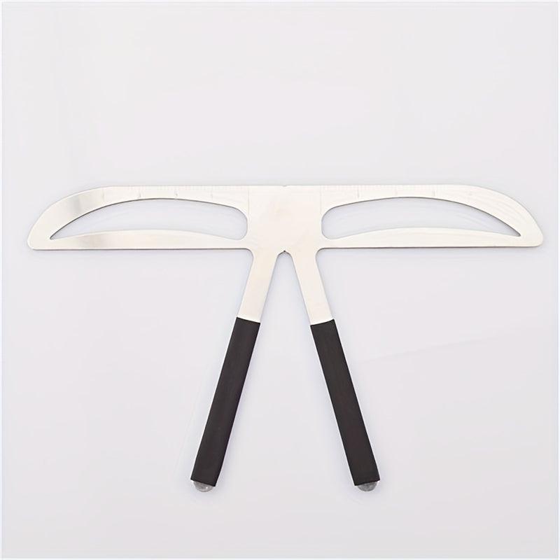 Metal Three Point Eyebrow Ruler Makeup Tool Template
